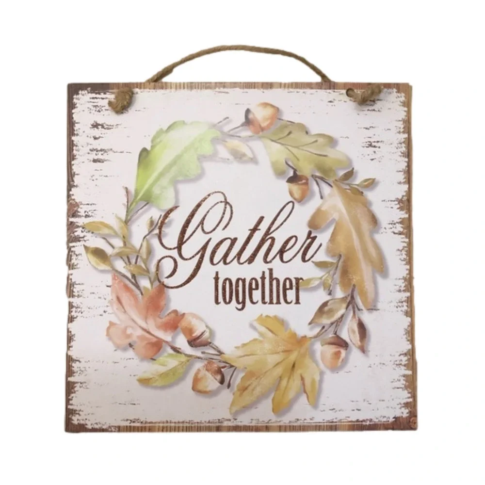 Gather Together Hanging Wall Sign